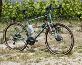 Four Corners frame detail, showing seattube and rear wheel