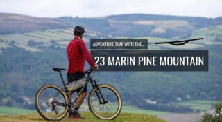 Image of man on mountain with overlayed text "23 marin pine mountain"